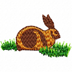 Rabbits Embroidery Design 1